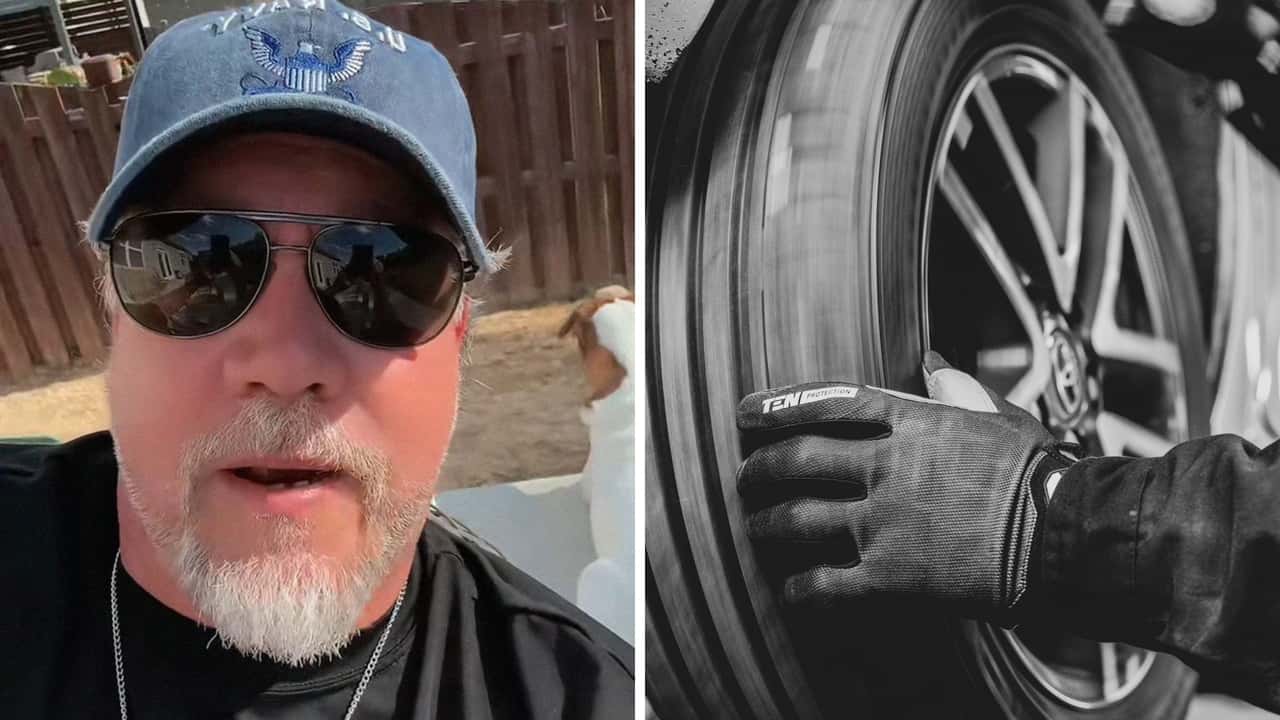Man goes to tire shop