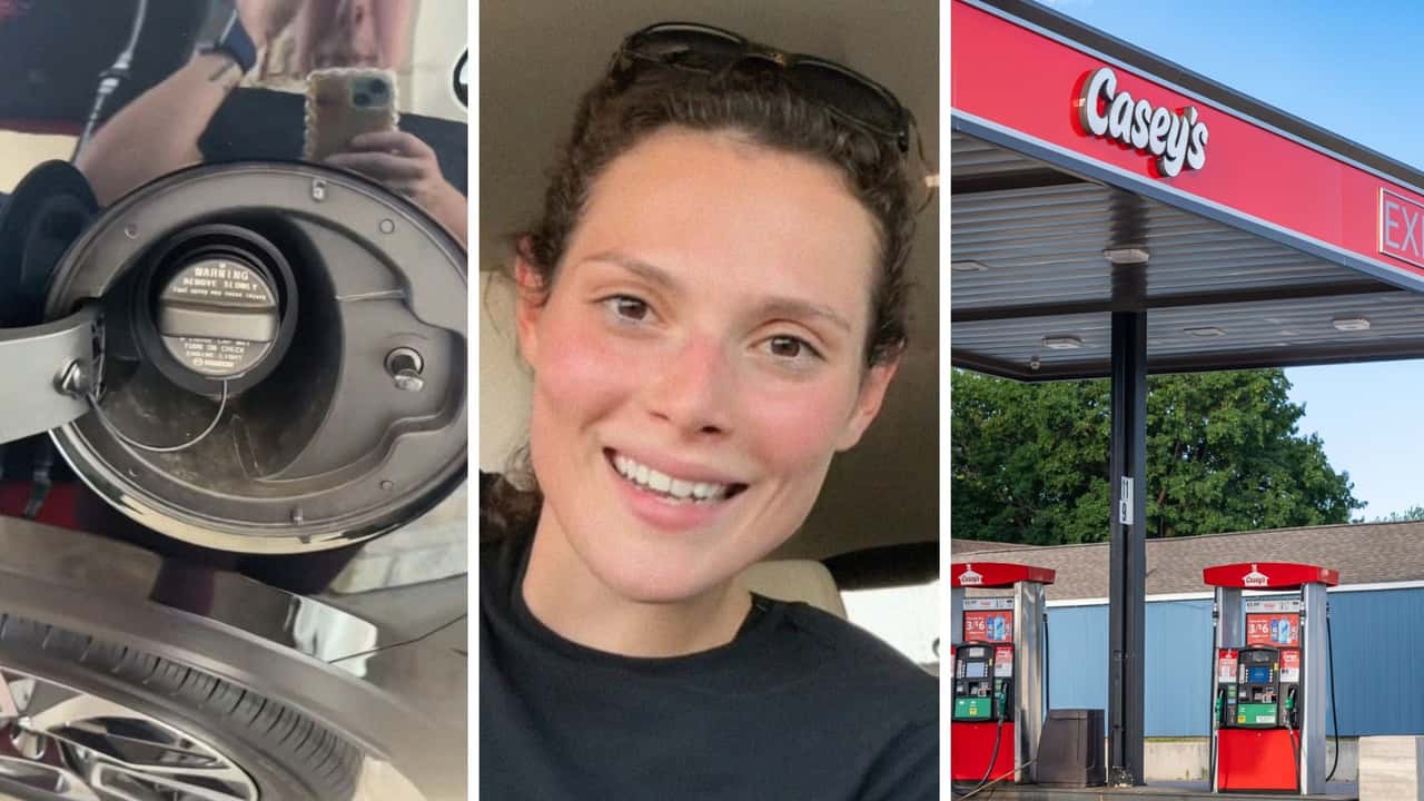 Woman goes to Casey’s to fill up on her Mazda. But she doesn’t know how to do so