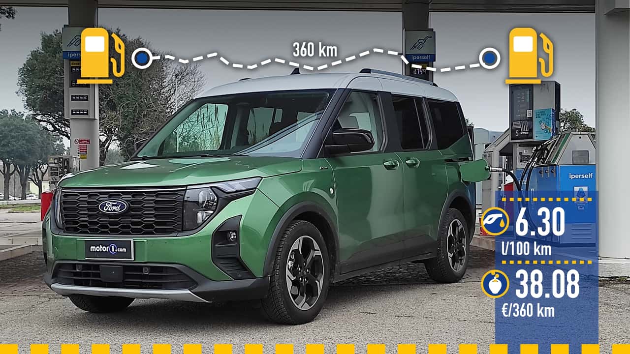 Ford Tourneo Courier benzina (2026), la prova dei consumi reali