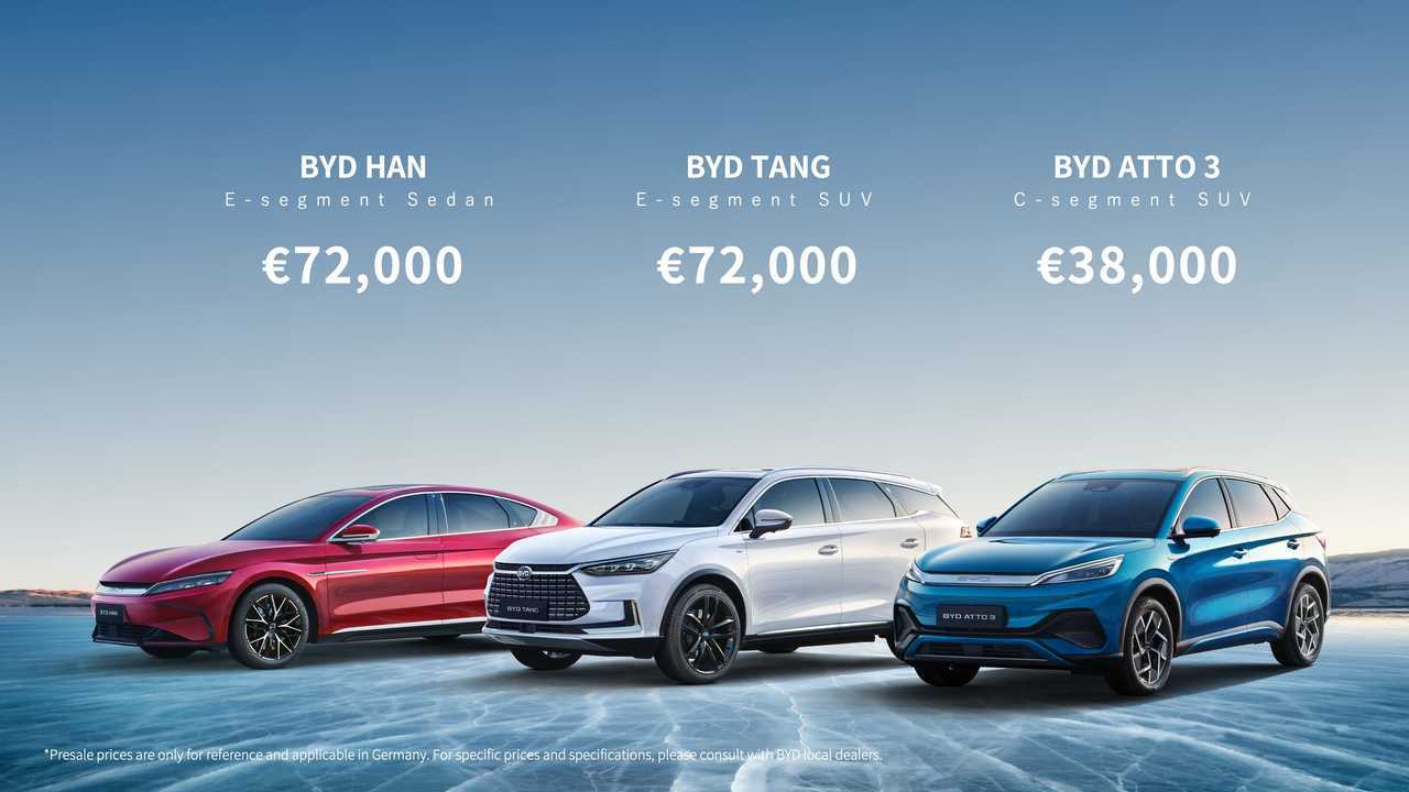 Europe BYD Announced Pre Sale Prices Of Han Tang And Atto 3