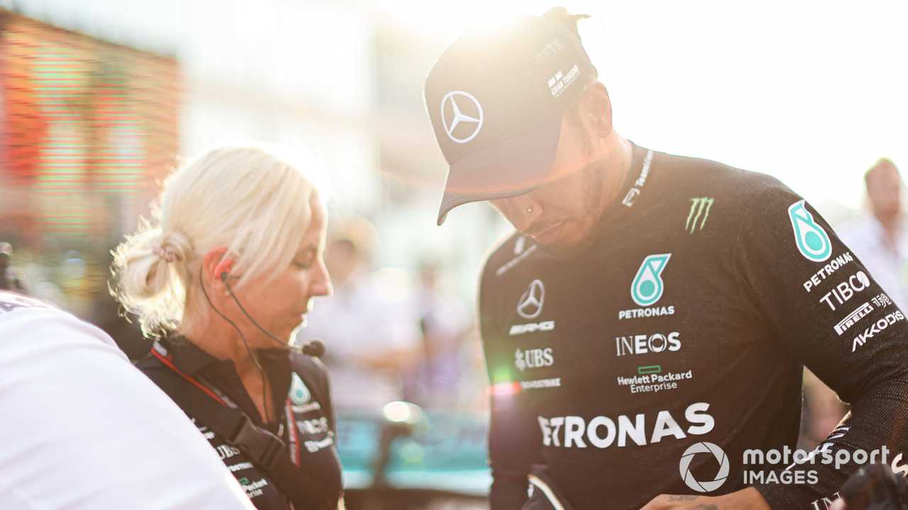 Lewis Hamilton at Abu Dhabi GP 2022