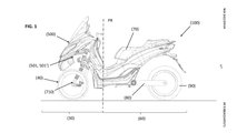 Piaggio Non-Tilting Front Fairing Patent Design - Figure 1