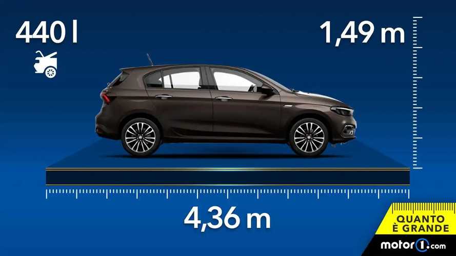 Fiat Tipo, dimensioni e bagagliaio della compatta a 5 porte