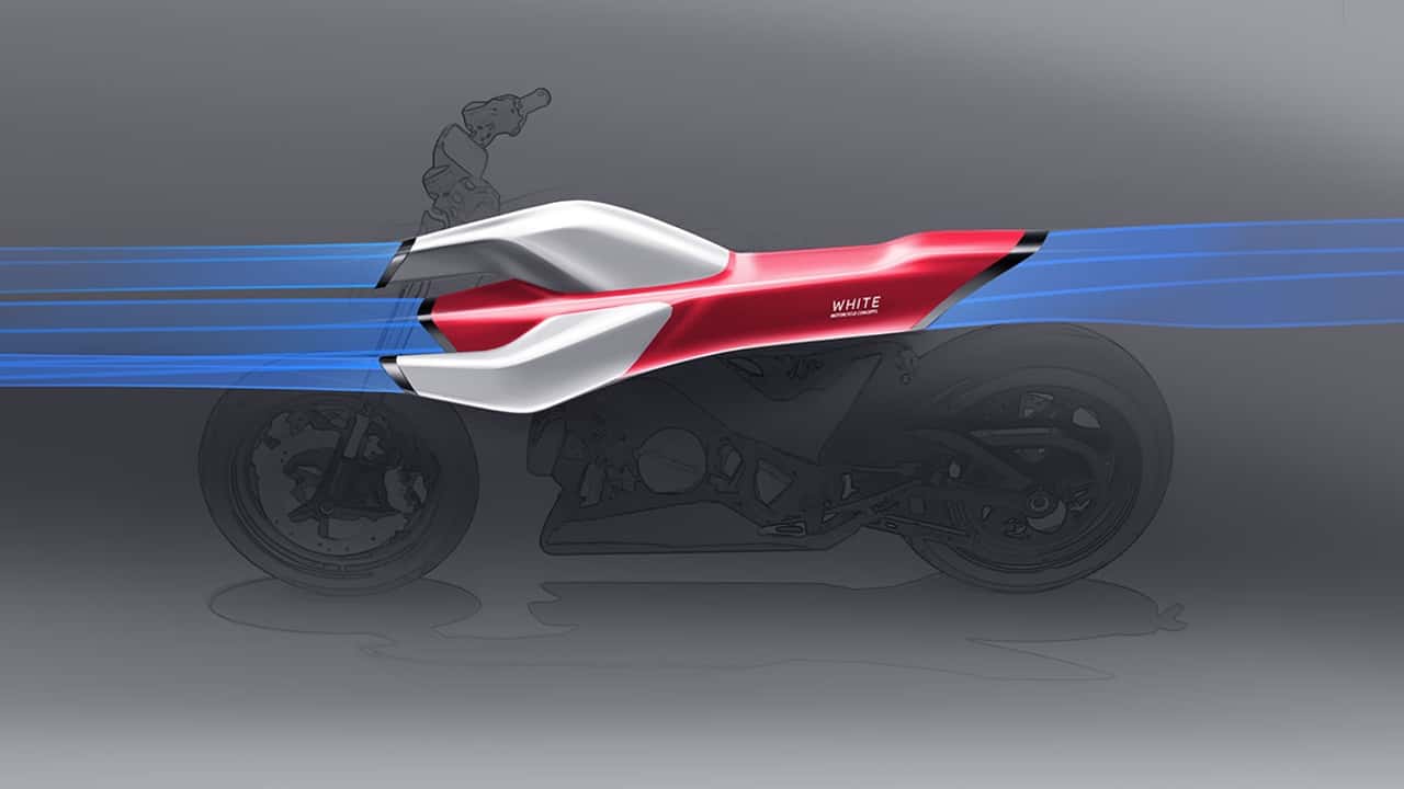 Lo studio di Pininfarina per una moto a benzina con V-Duct