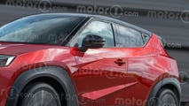 Nissan Juke elettrica (2026), il render di Motor1.com