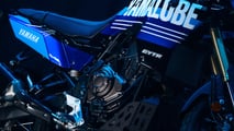 The blue and black motif gives the bike a very OEM-plus vibe.