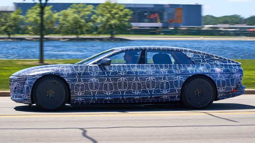 Cadillac Celestiq production version gets camo wrap for on-road testing