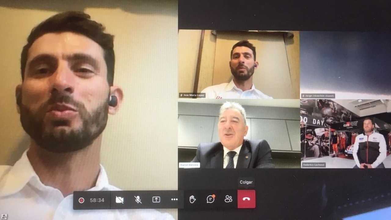 Pechito López, en el evento virtual de Toyota Gazoo Racing.