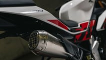 The factory under-tail exhaust can be mistaken for an aftermarket unit. 