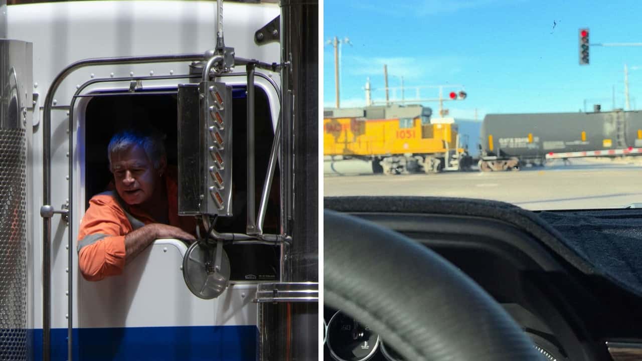  Woman Spots Semi-truck on Tracks