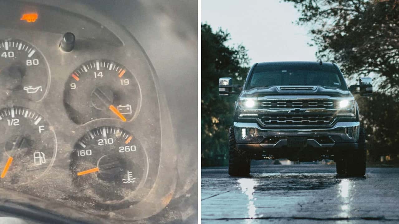 Man Gets in His Silverado. Then He Realizes None of the Gauges Work