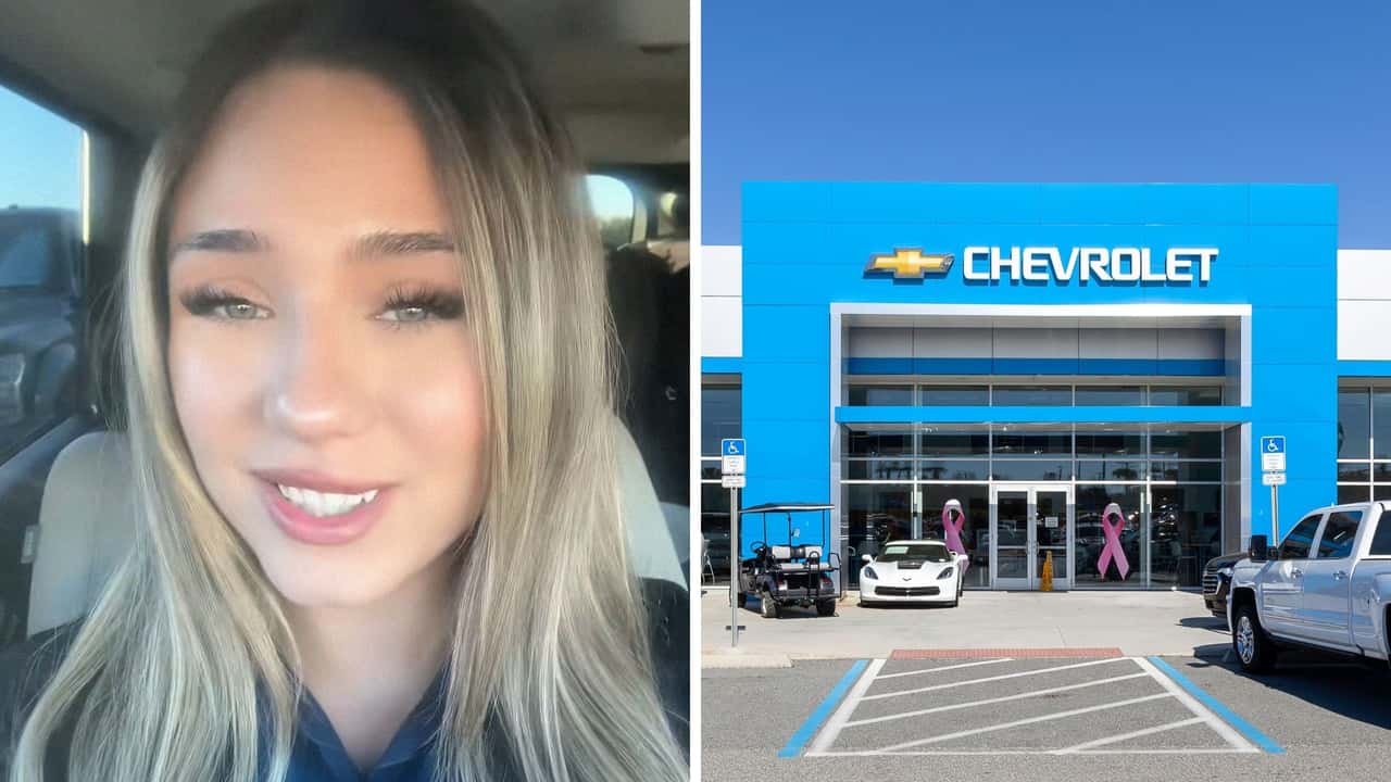 Woman works for Chevrolet dealership. Then she buys a Dodge