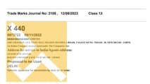 Hero MotoCorp X 440 Trademark Journal Publication