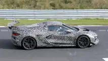 Chevrolet Corvette ZR1 Spionagefoto mit Seitenansicht