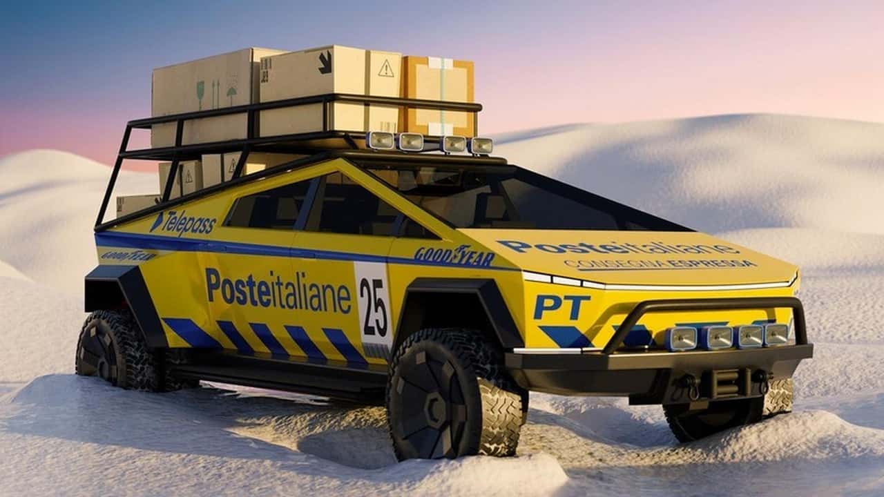 Tesla Cybertruck Poste Italiane 