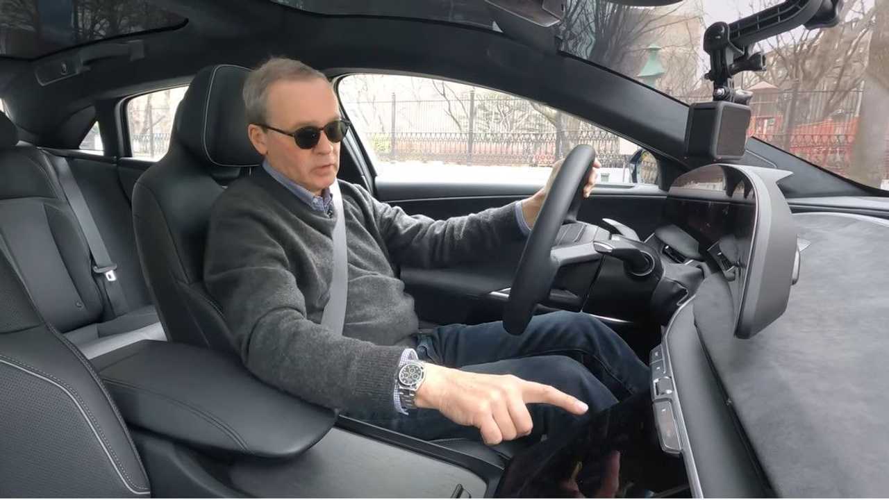 Peter Rawlinson in the Lucid Air