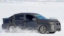Un misterioso prototipo Fiat berlina sulla neve
