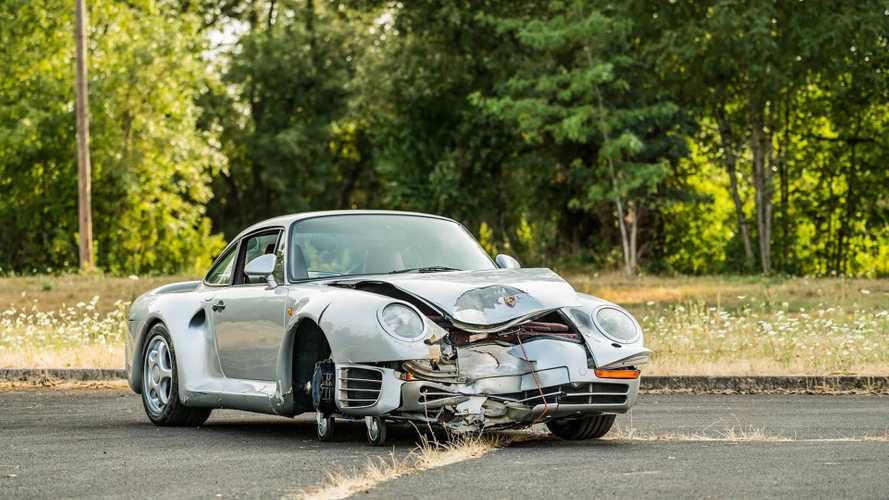 El Porsche 959 de 1987, que se subastó accidentado, ya tiene precio