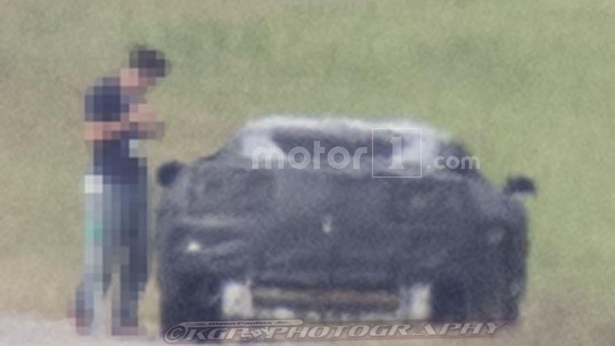Mid-engined Chevy Corvette spy photo