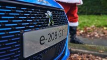 Festive driving in the Peugeot e-208