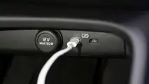 2022 Volvo C40 Recharge Interior Charging Ports