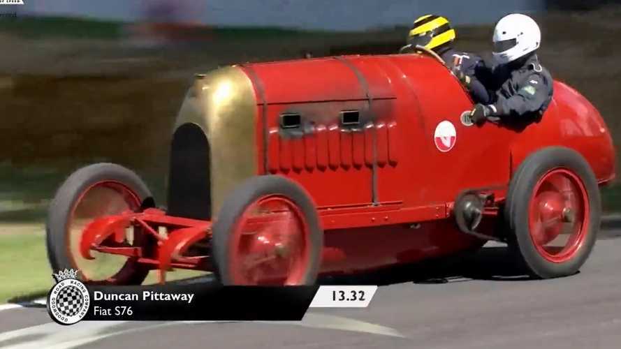 1911 Fiat S76 Roars 28.4-Liter 4-Cylinder Engine At Goodwood FoS