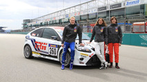 Jarr-Matti Latvala with team-mates Anja Wassertheurer and Daniela Schmid