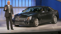 Bob Lutz Unveils 2009 Cadillac CTS-V at Detroit Auto Show