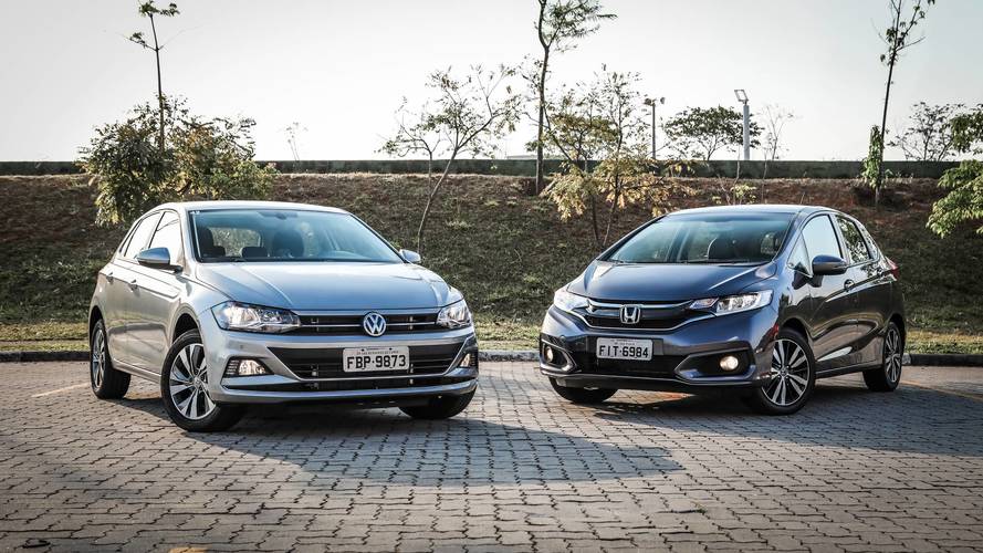 Comparativo VW Polo x Fiat Argo x Honda Fit x Peugeot 208
