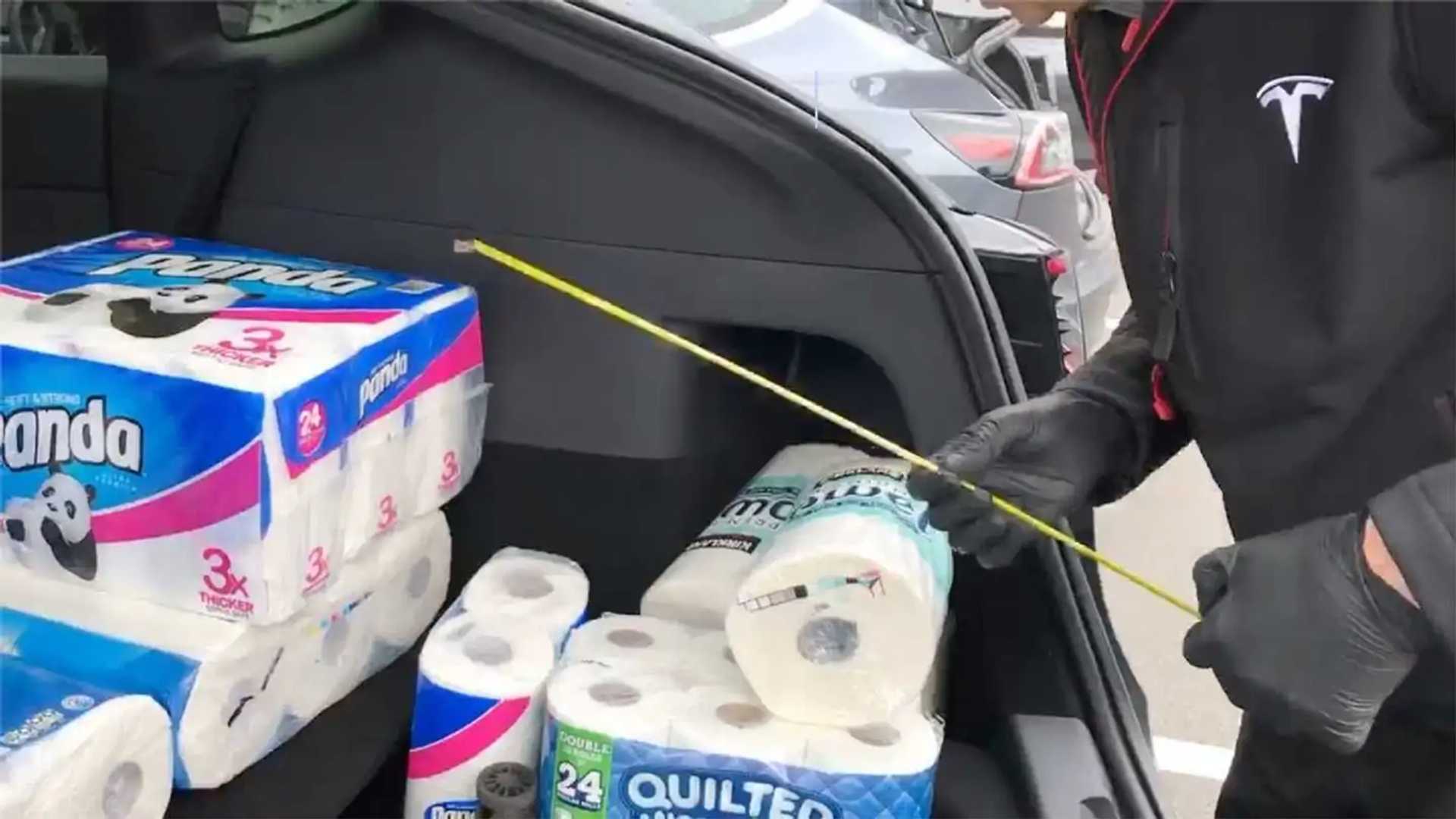 Toilet Paper Hoarding Challenge Tesla Model Y Vs Model 3