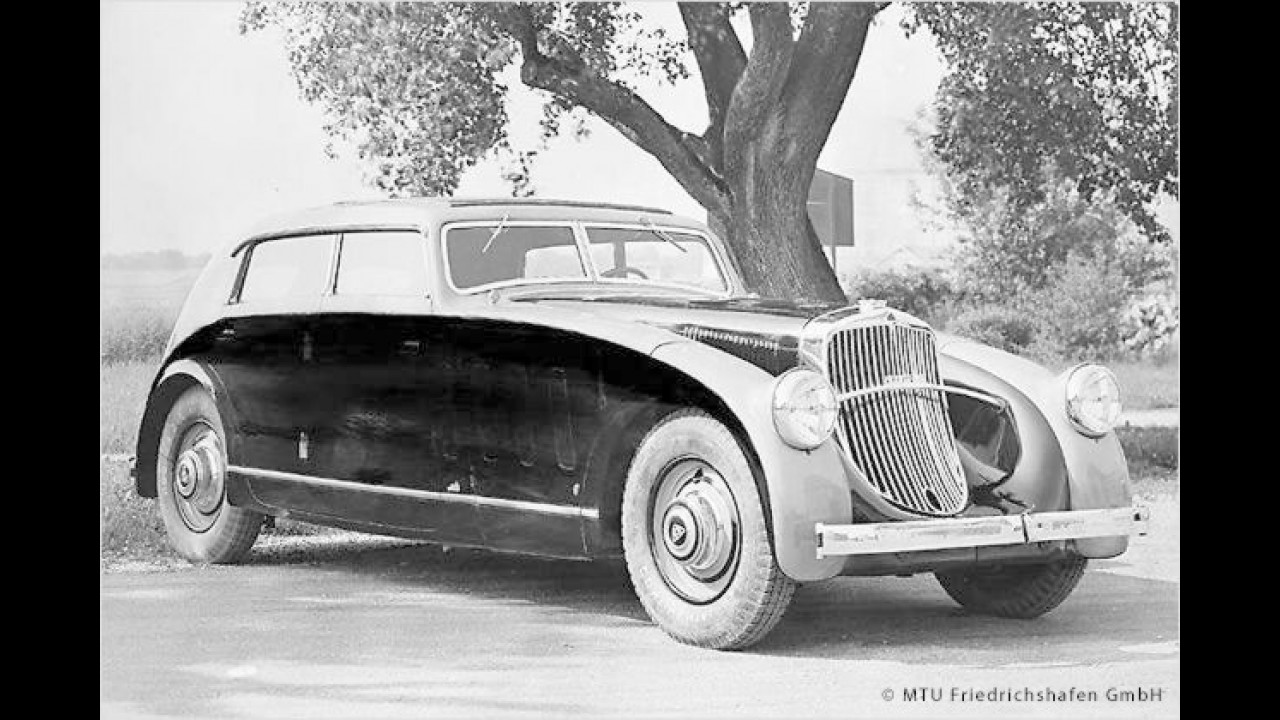 1932 in Genf: Das Schnellfahrzeug Maybach Zeppelin mit Stromlinien-Karosserie war bis zu 165 km/h schnell