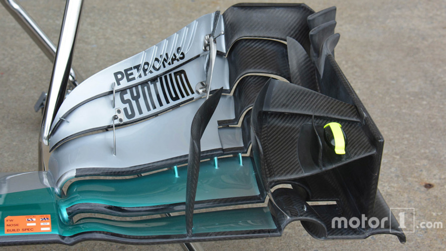 Mercedes AMG F1 W07 front wing detail