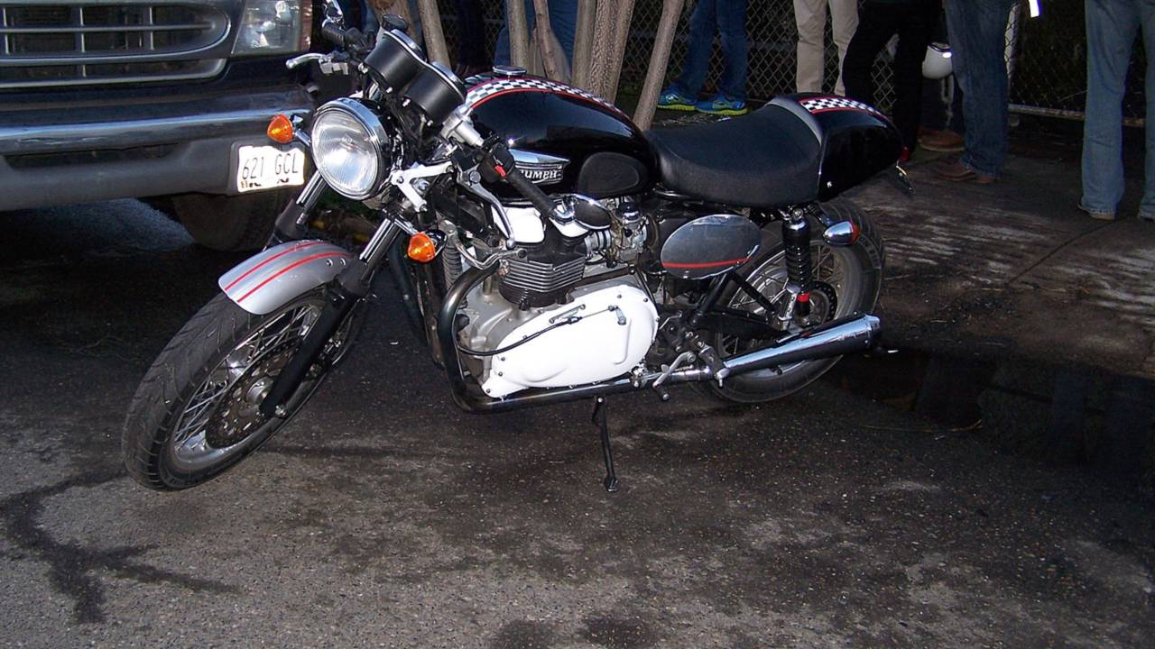 Bikes outside the show looked good too