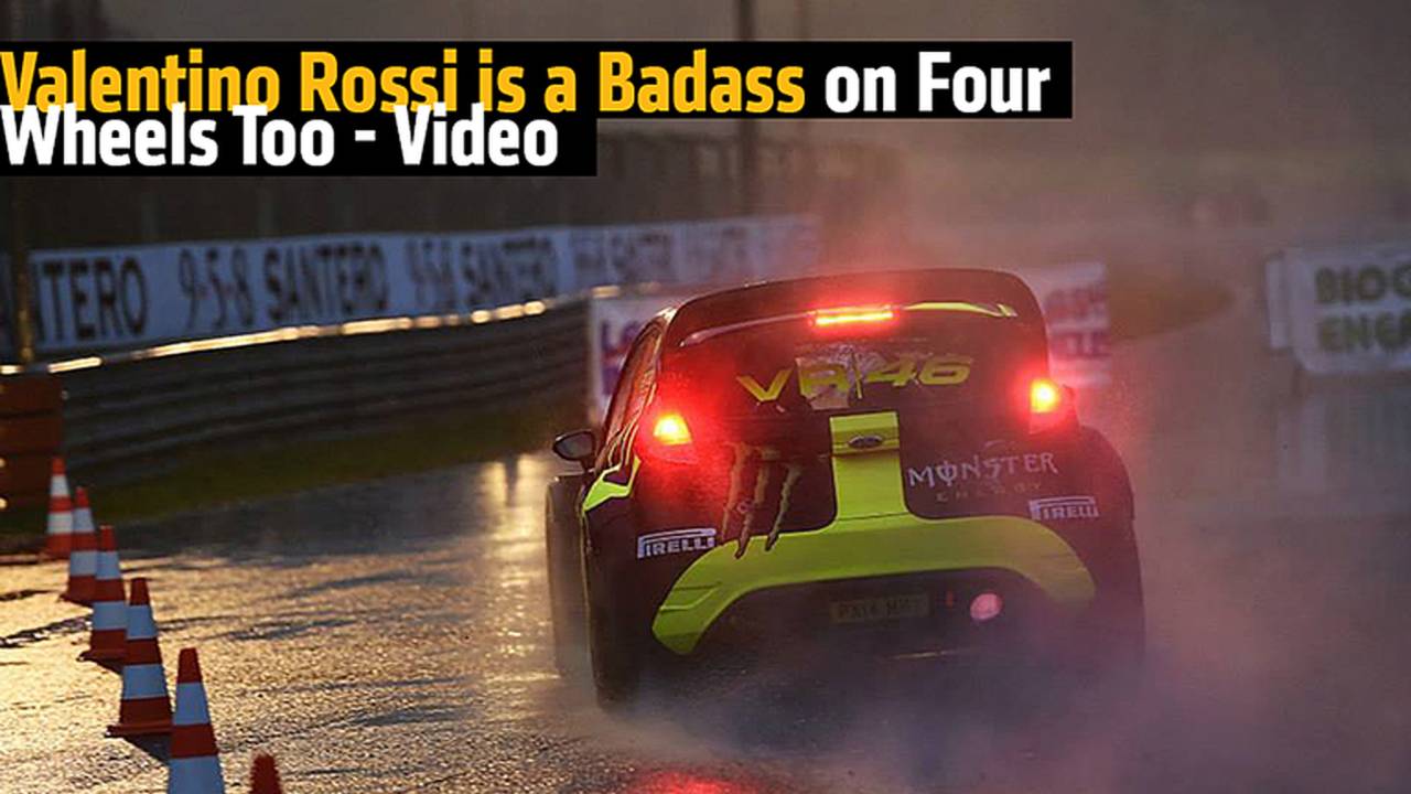 Valentino Rossi is Apparently a Badass on Four Wheels Too - Video