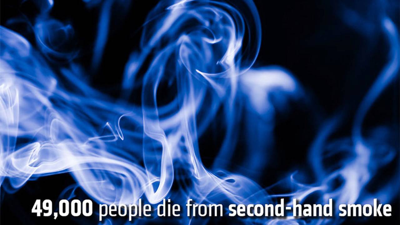 49,000 people die from second-hand smoke