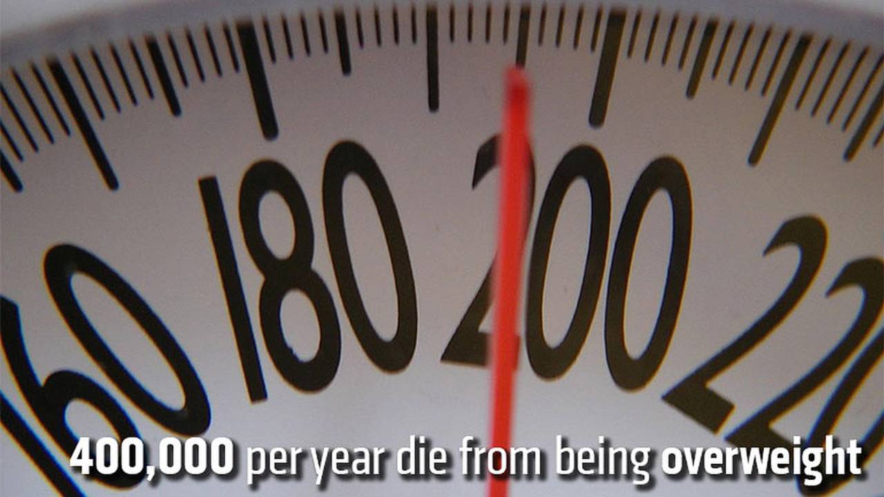 400,000 per year die from being overweight