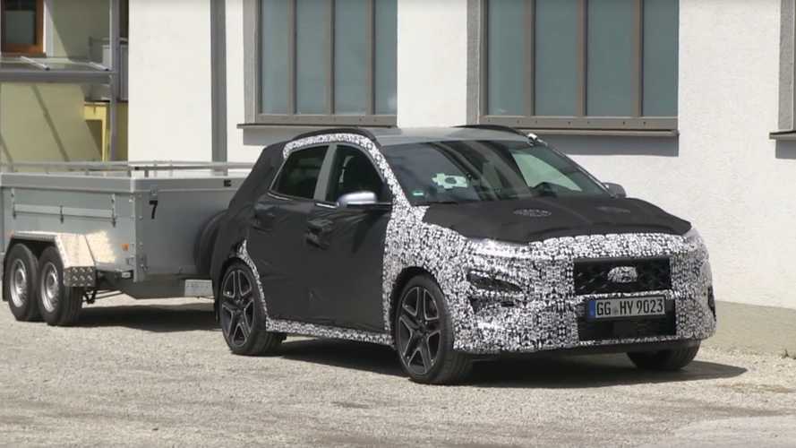 Hyundai Kona N Spied At Work Towing Dynamometer
