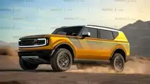 Rendering del SUV elettrico Scout