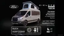 Cíclope Mencía 420 y 420e (2026) sobre Ford Transit
