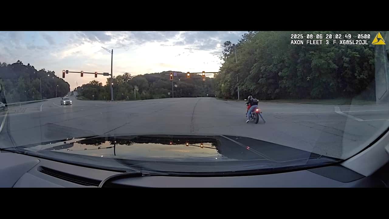 motorcyclist runs out of gas
