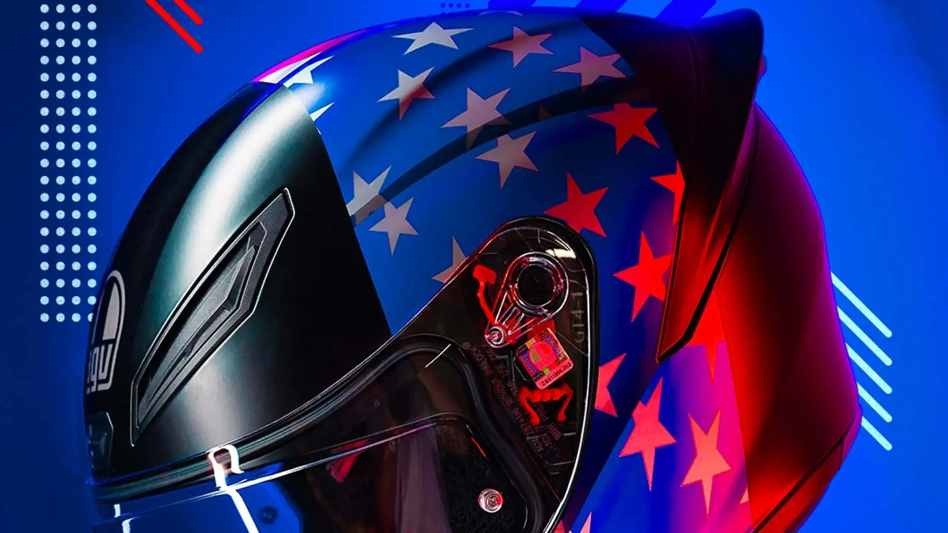 american flag motorcycle helmet full face You Know You Want an American Flag on an Italian-Made Motorcycle Helmet