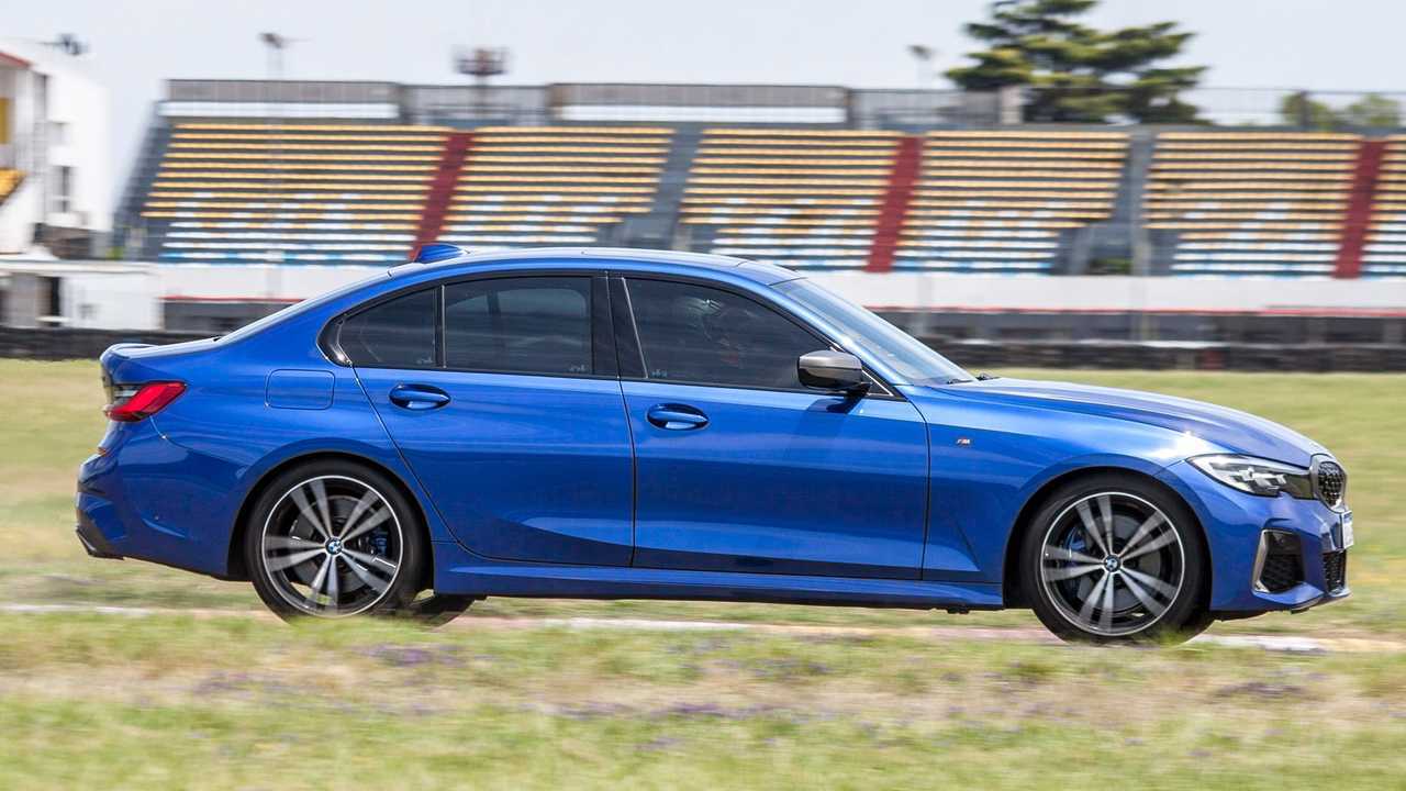 El BMW M340 xDrive giró en el Gálvez. Fotos: Hernando Pollicelli