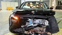 Mobilize Limo: Frontalaufprall gegen mobile deformierbare Barriere - nach dem Test