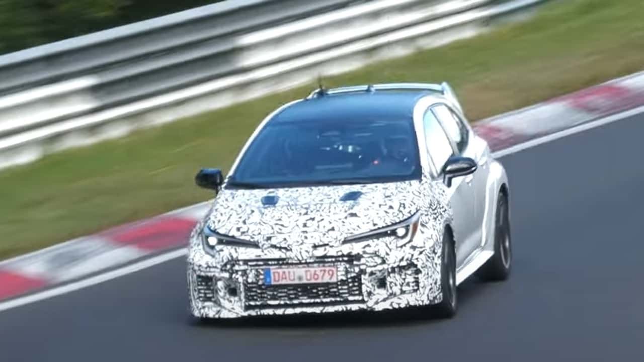 Toyota GR Corolla screenshot from spy video