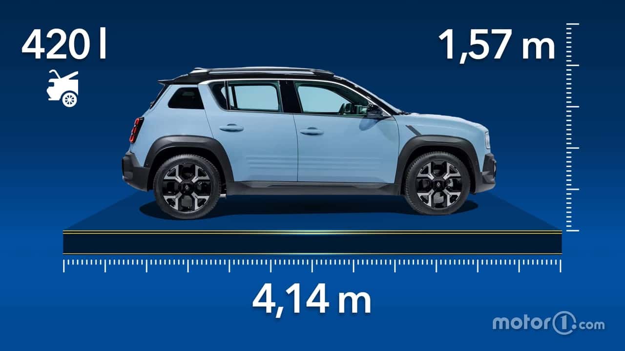 Renault 4 E-Tech dimensiones maletero