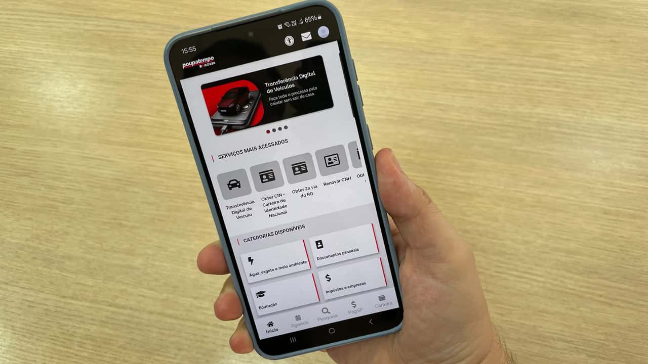 Aplicativo Poupatempo São Paulo. Transferência Digital de Veículos