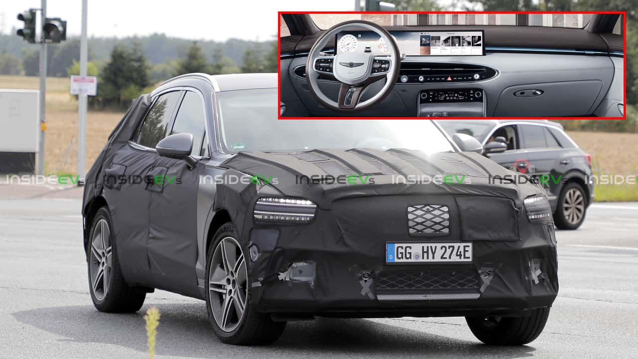 Genesis Electrified GV70 Facelift Erlkönig mit Cockpit