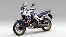 2024 Africa Twin Adventure Sports ES DCT - Studio - Pearl White - Front Left Angle View