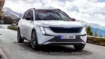 Skoda Electric Crossover Render'ları