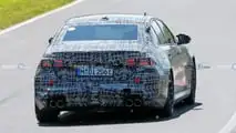 BMW M5 2024, le nuove foto spia al Nurburgring